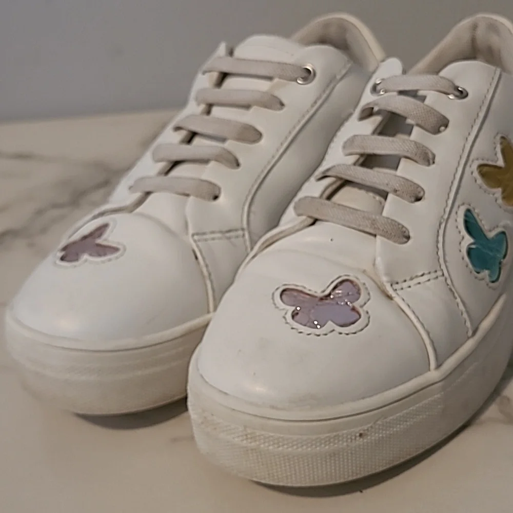 Kurt Geiger London Girls 4 Mini Laney Butterfly Sneakers Leather Slip-on Casual